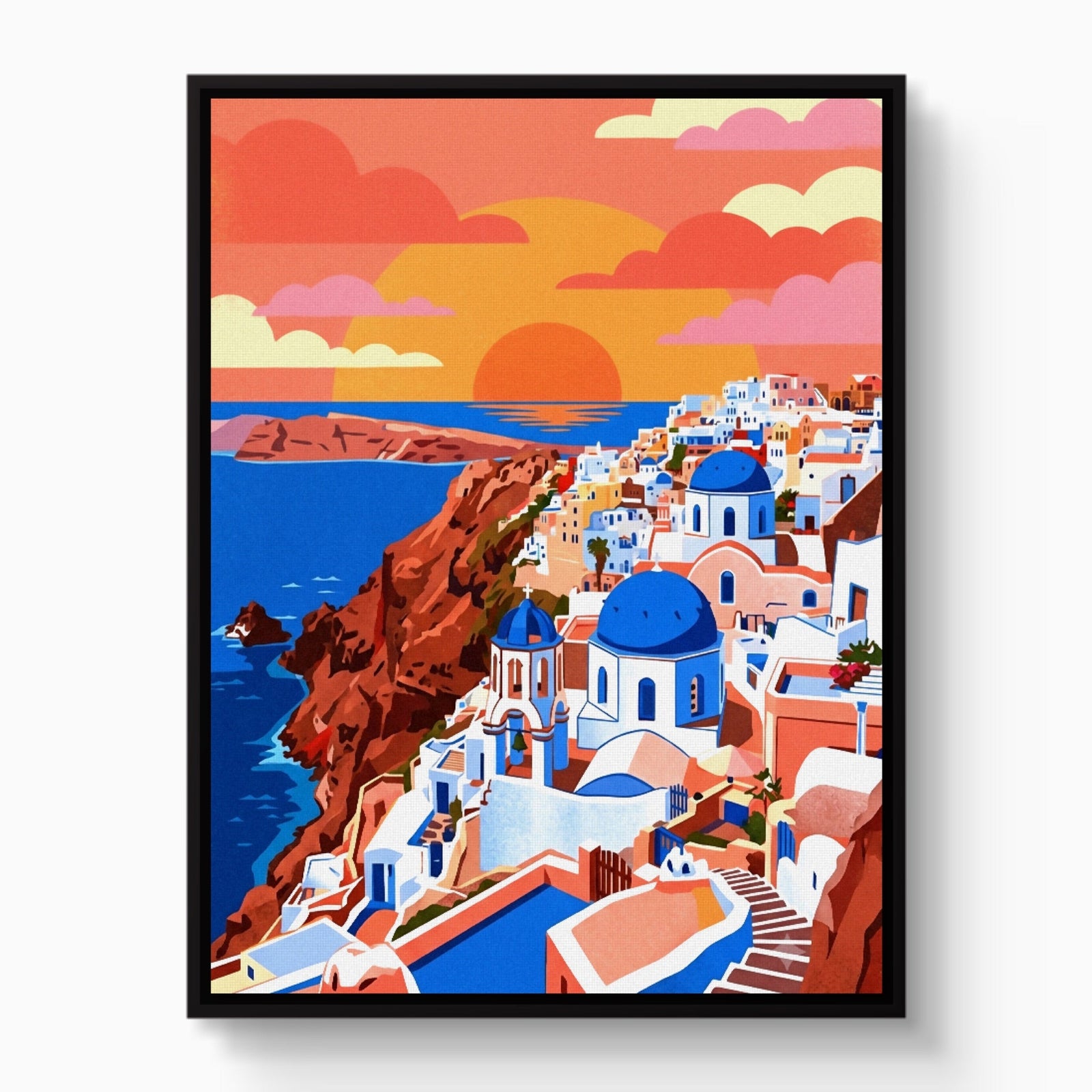 Santorini Sunset View - Luxury Wall Art
