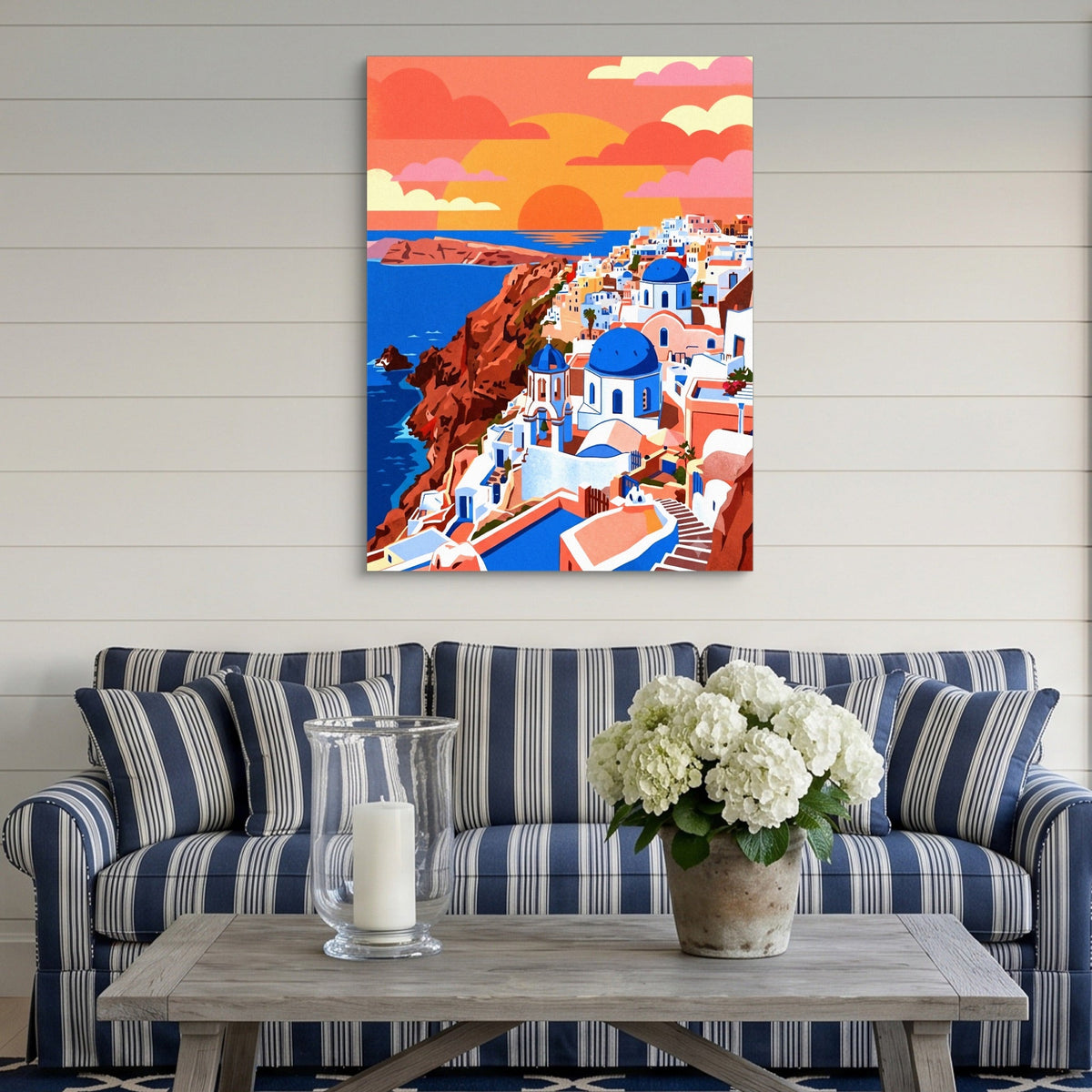 Santorini Sunset View - Luxury Wall Art