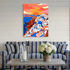 Santorini Sunset View - Luxury Wall Art