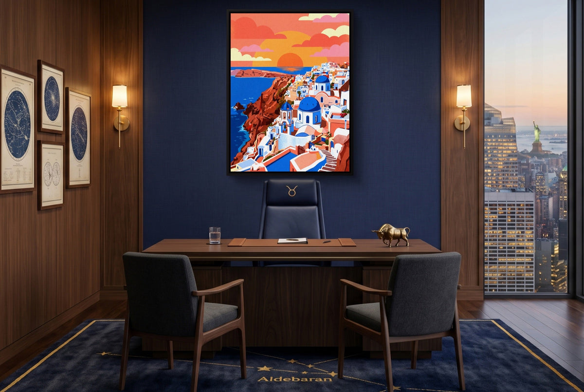 Santorini Sunset View - Luxury Wall Art
