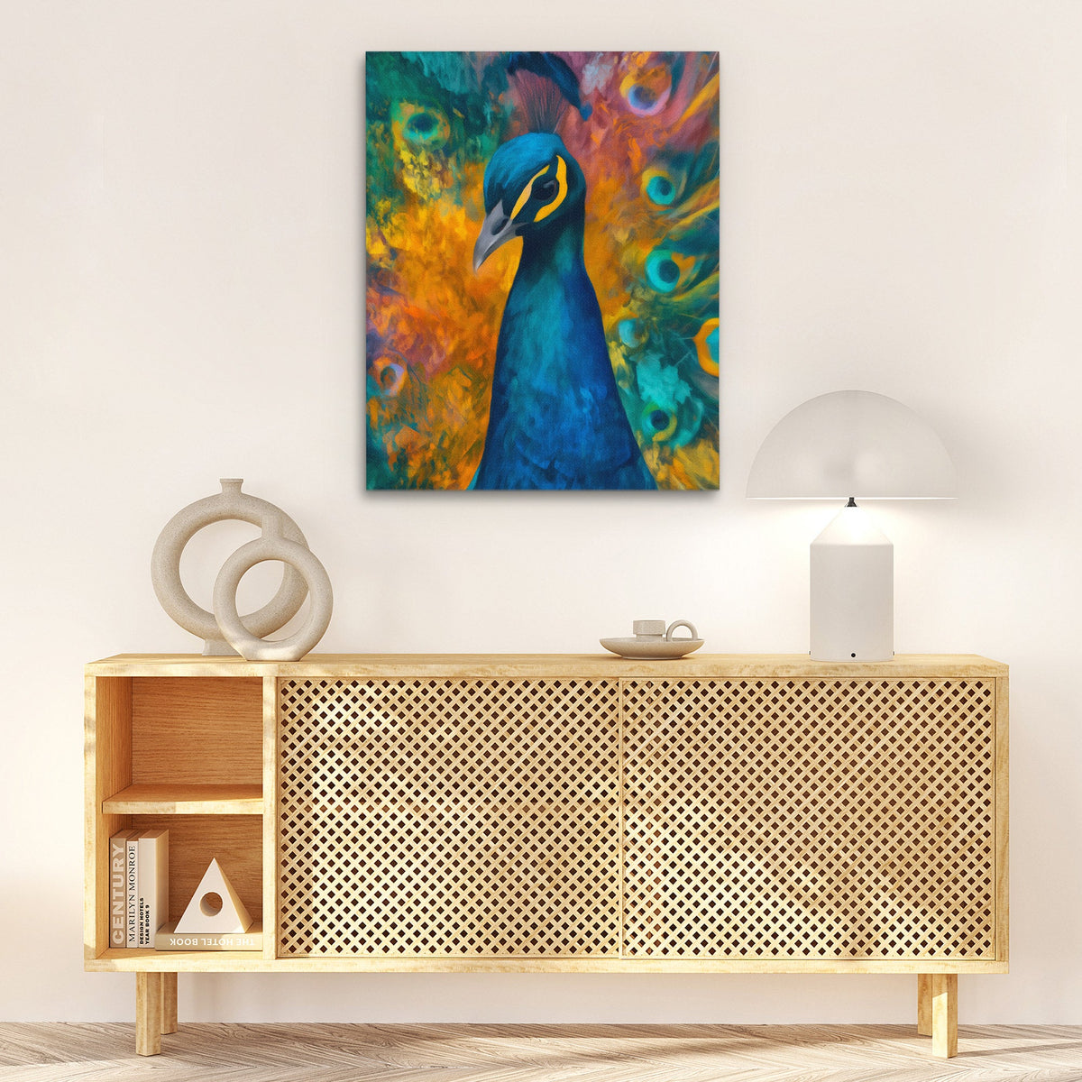 Sapphire Feathered Oracle - Luxury Wall Art
