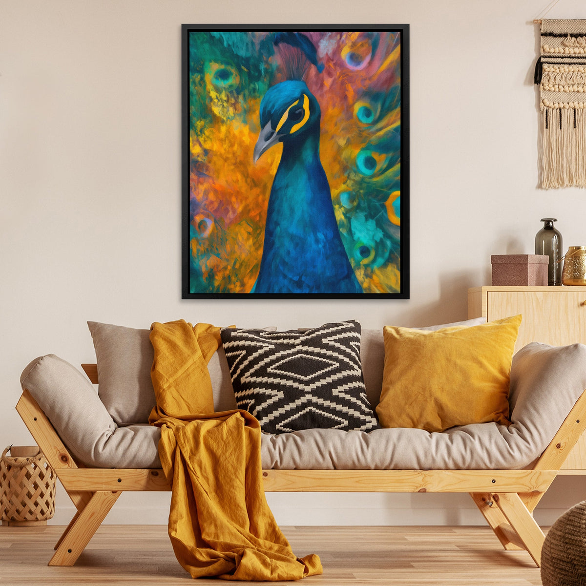 Sapphire Feathered Oracle - Luxury Wall Art