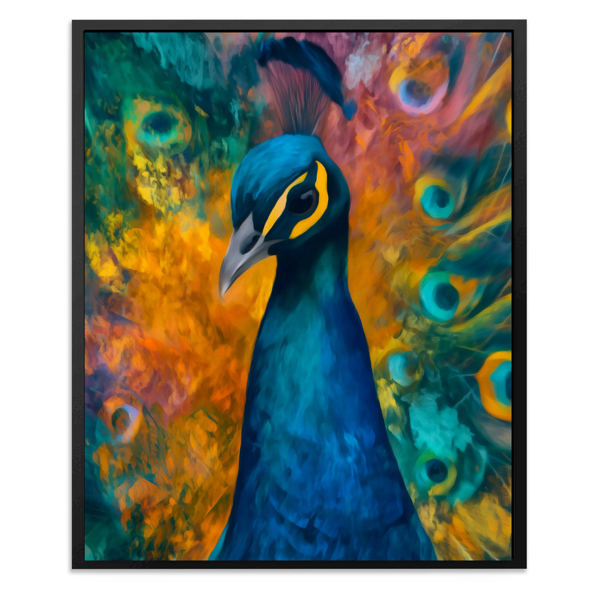 Sapphire Feathered Oracle - Luxury Wall Art