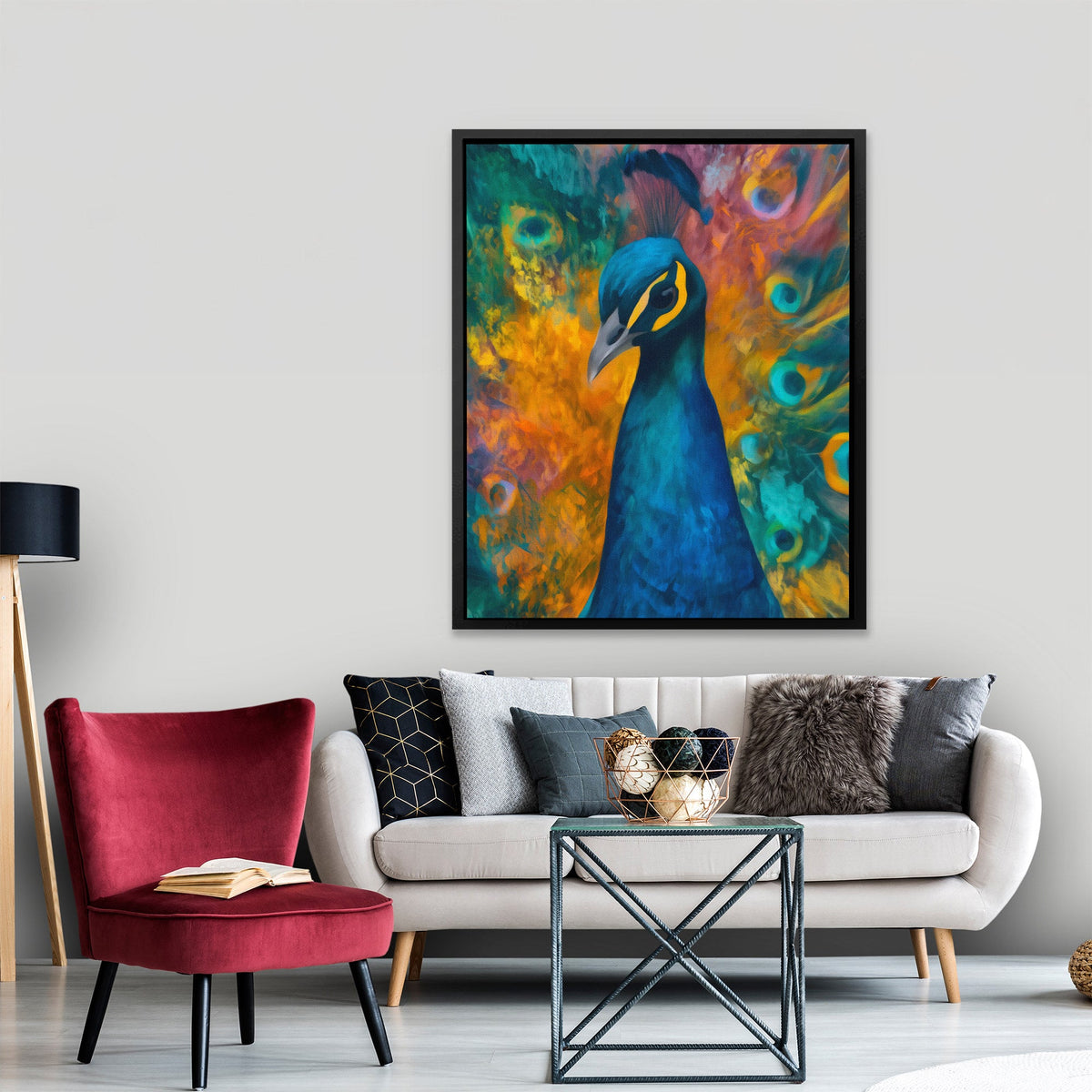 Sapphire Feathered Oracle - Luxury Wall Art