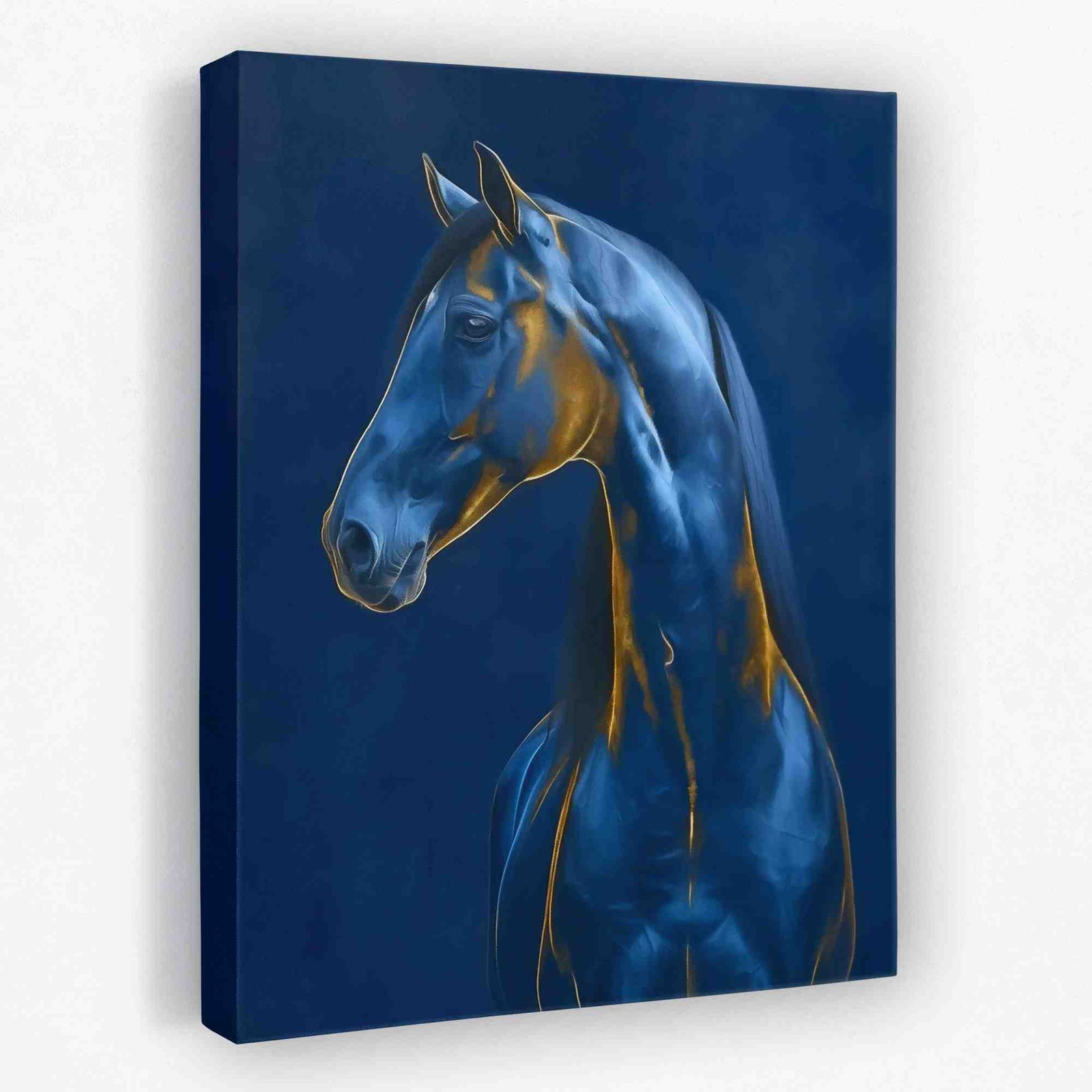 Sapphire Steed - Animals Canvas Wall Art