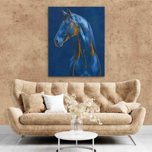 Sapphire Steed - Wall Art in Black Frame