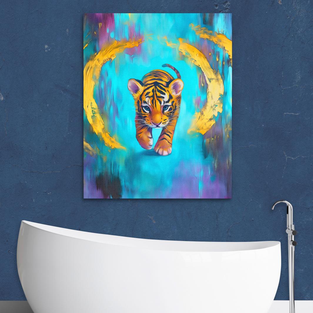 Sapphire Stripes - Luxury Wall Art