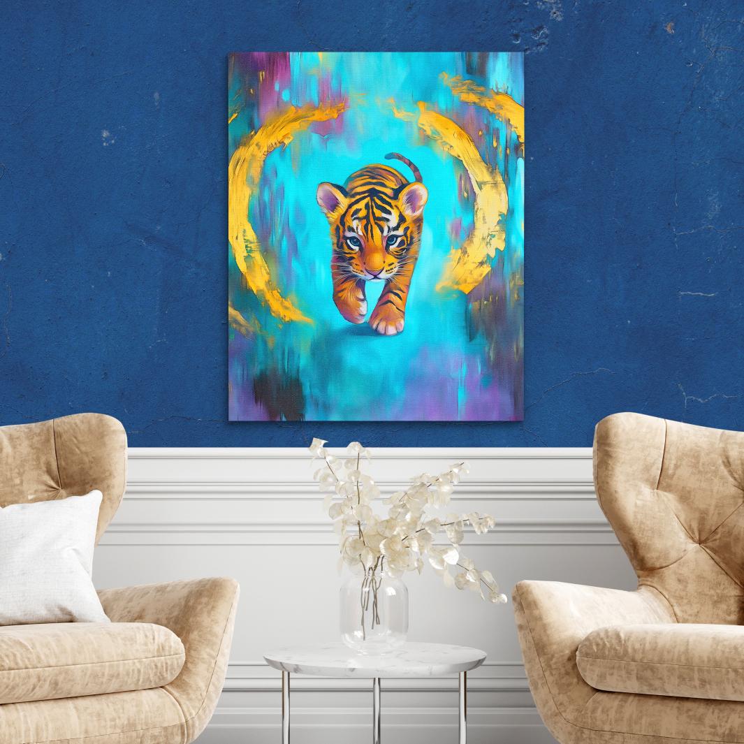Sapphire Stripes - Luxury Wall Art