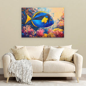Sapphire Swimmer - Luxury Wall Art