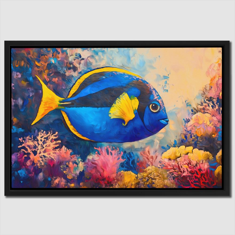 Sapphire Swimmer - Luxury Wall Art