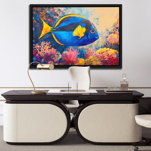 Sapphire Swimmer - Luxury Wall Art