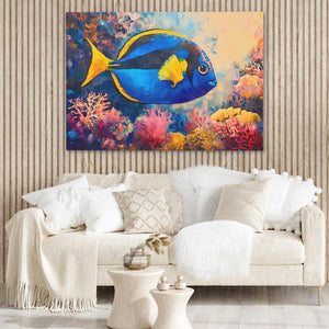 Sapphire Swimmer - Luxury Wall Art