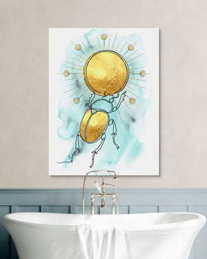 Scarab Golden Sun — scarab golden sun psd white wall green bath 1port flush print