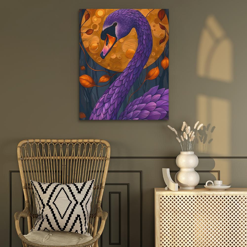 Scarlet Swan - Luxury Wall Art