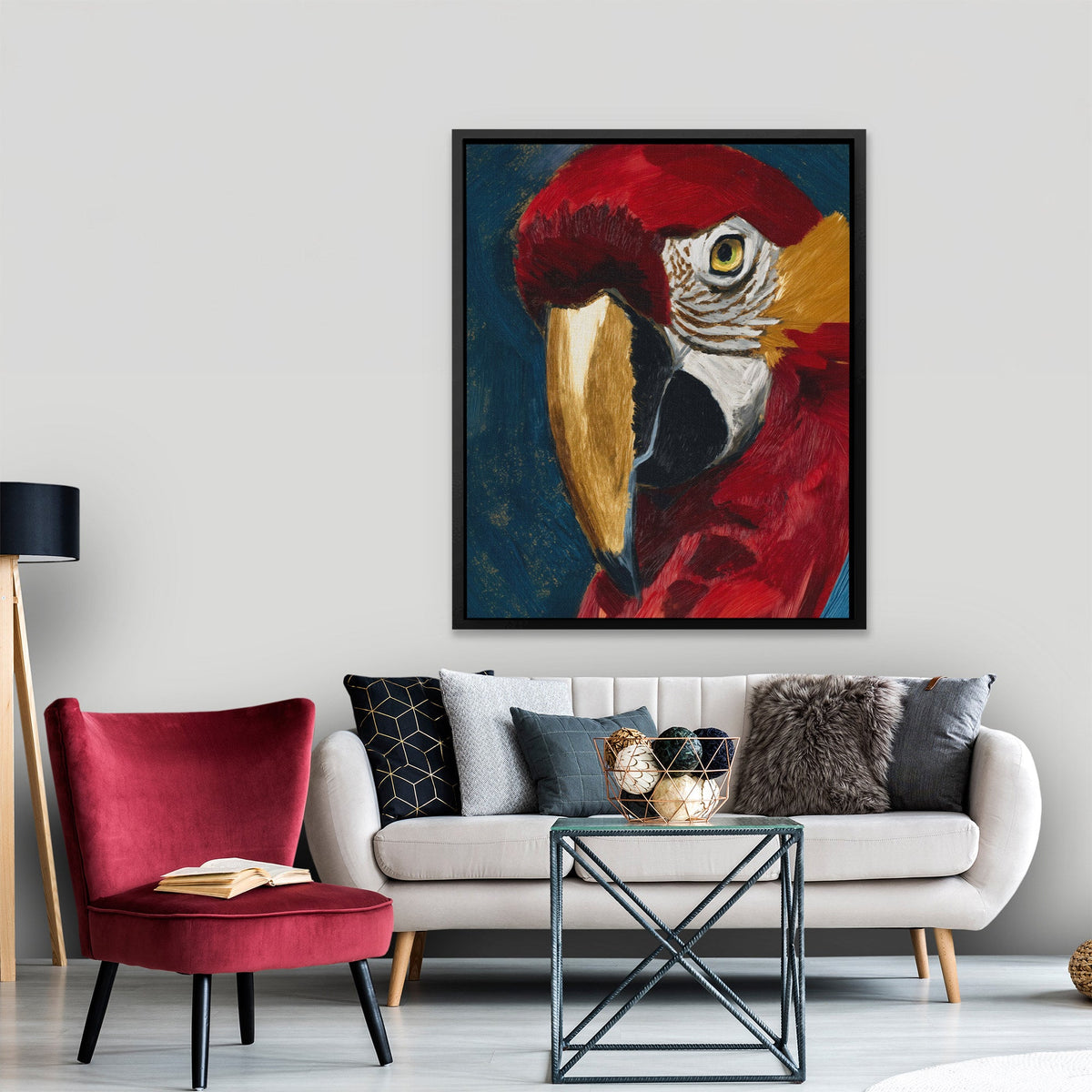 Scarlet Thunder Portrait - Luxury Wall Art