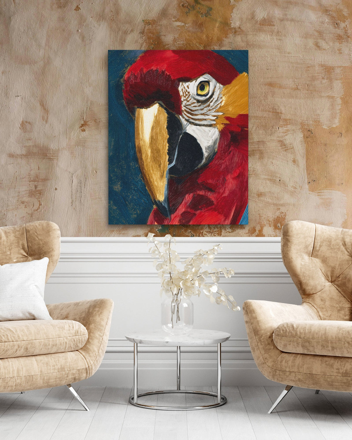 Scarlet Thunder Portrait - Luxury Wall Art
