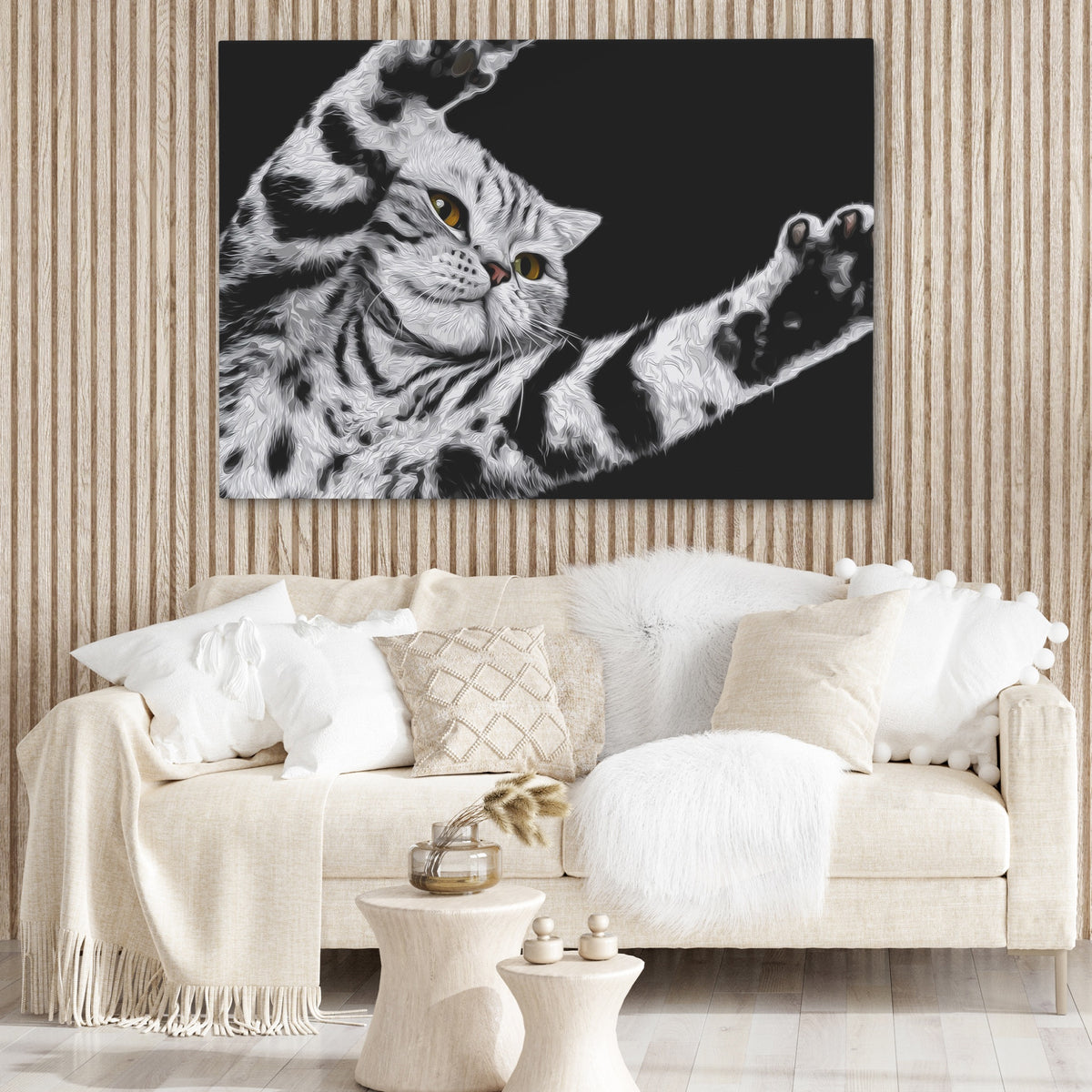 Scottish Fold Reaching — Scottish Fold Reaching Boujie Couch 34