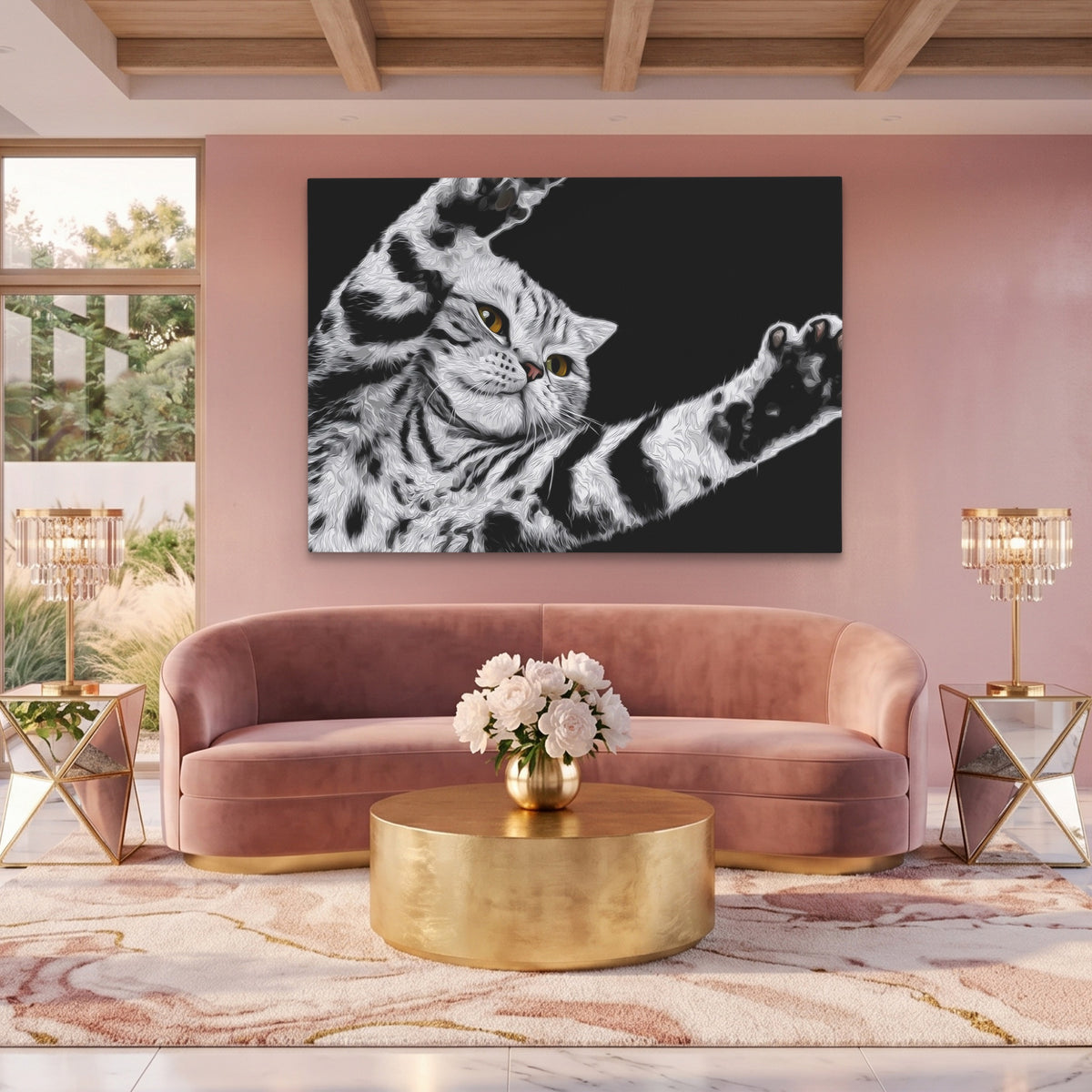 Scottish Fold Reaching — Scottish Fold Reaching Pink Pleasure Land 162