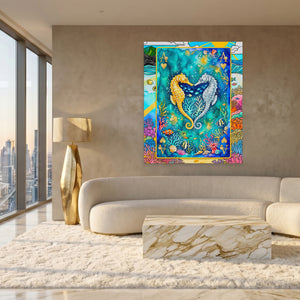 Sea Creature Ace of Hearts Card — Sea Creature Ace of Hearts Card White Gold Lux Port 201