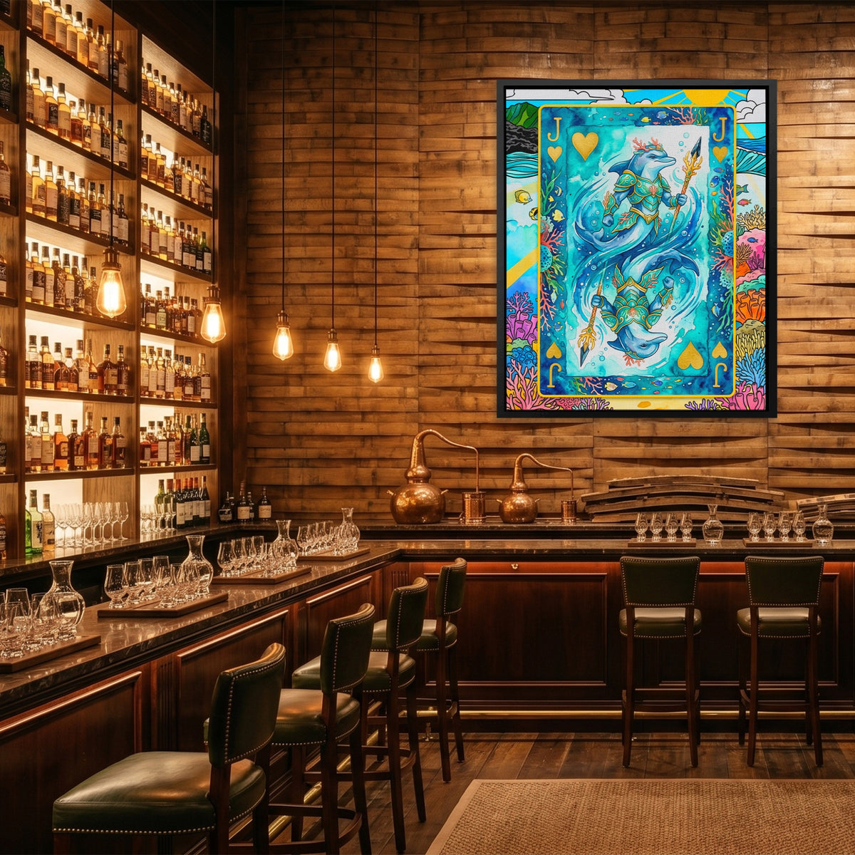 Sea Creature Jack of Hearts Card — Sea Creature Jack of Hearts Card Whiskey Bar Port 172