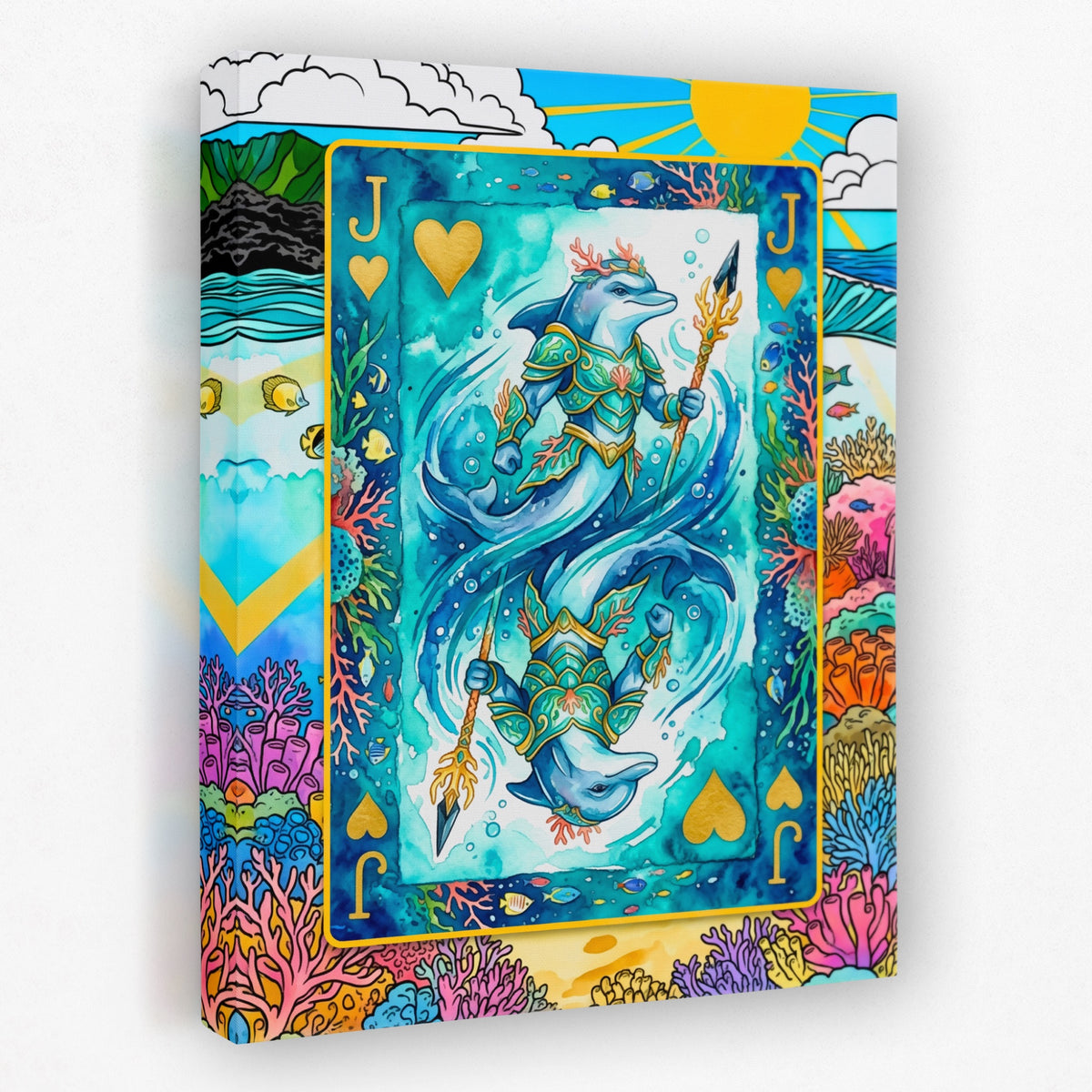 Sea Creature Jack of Hearts Card — Sea Creature Jack of Hearts Card Portrait   Side View   Mirror 157