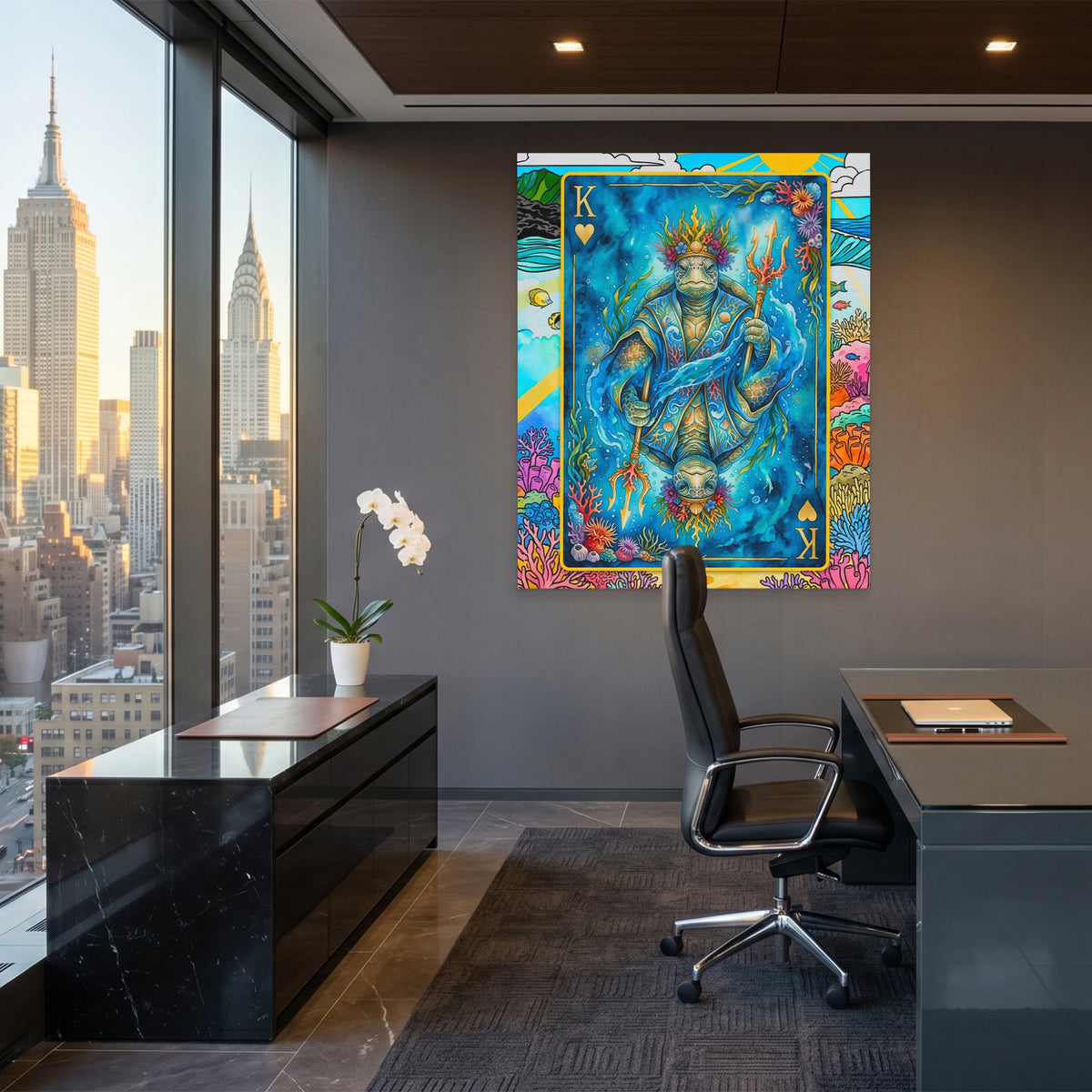 Sea Creature King of Hearts Card — Sea Creature King of Hearts Card Office View Port 98