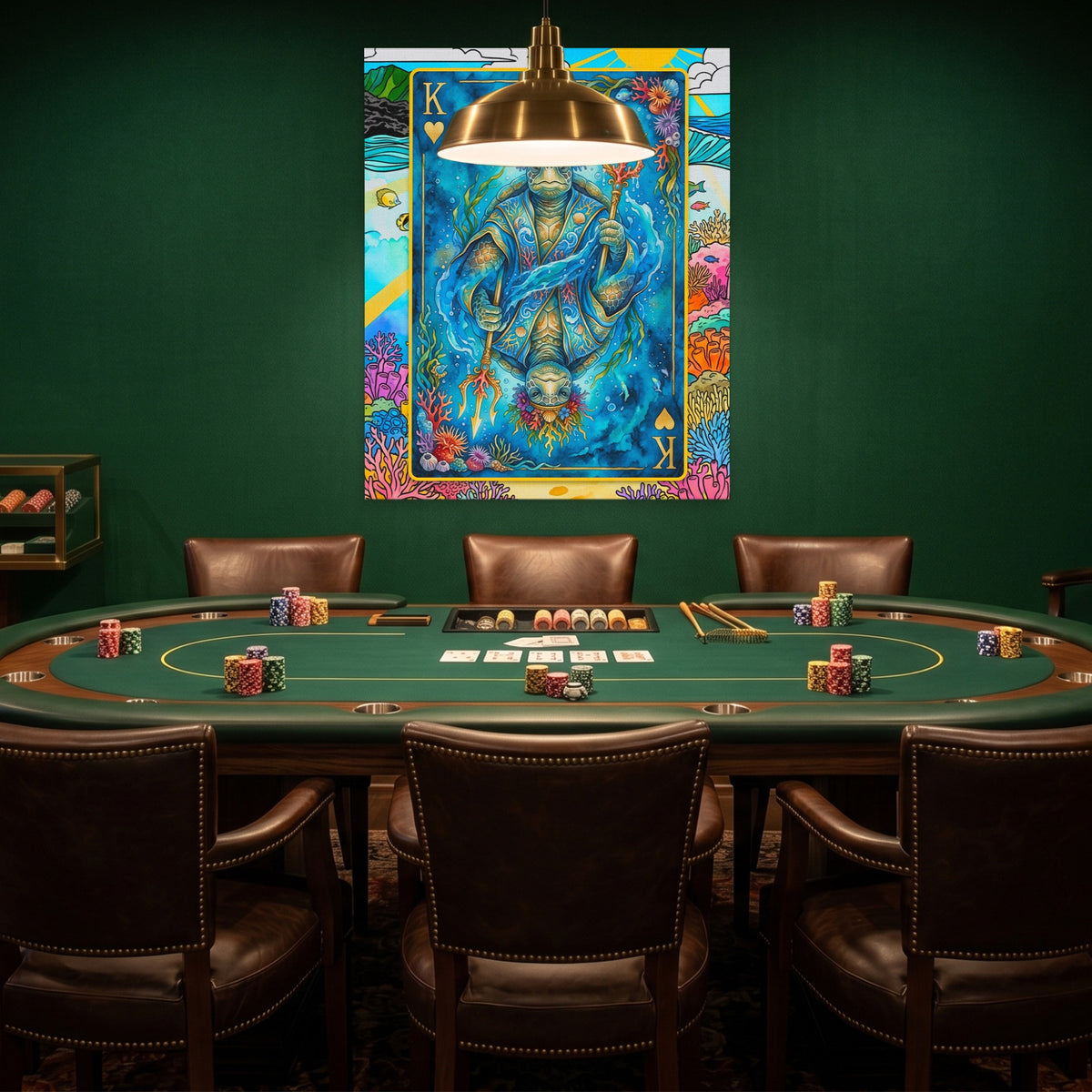 Sea Creature King of Hearts Card — Sea Creature King of Hearts Card Poker Room Green Port 128