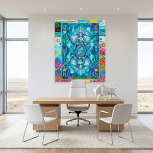 Sea Creature Queen of Hearts Card — Sea Creature Queen of Hearts Card White Bull Room Port 189
