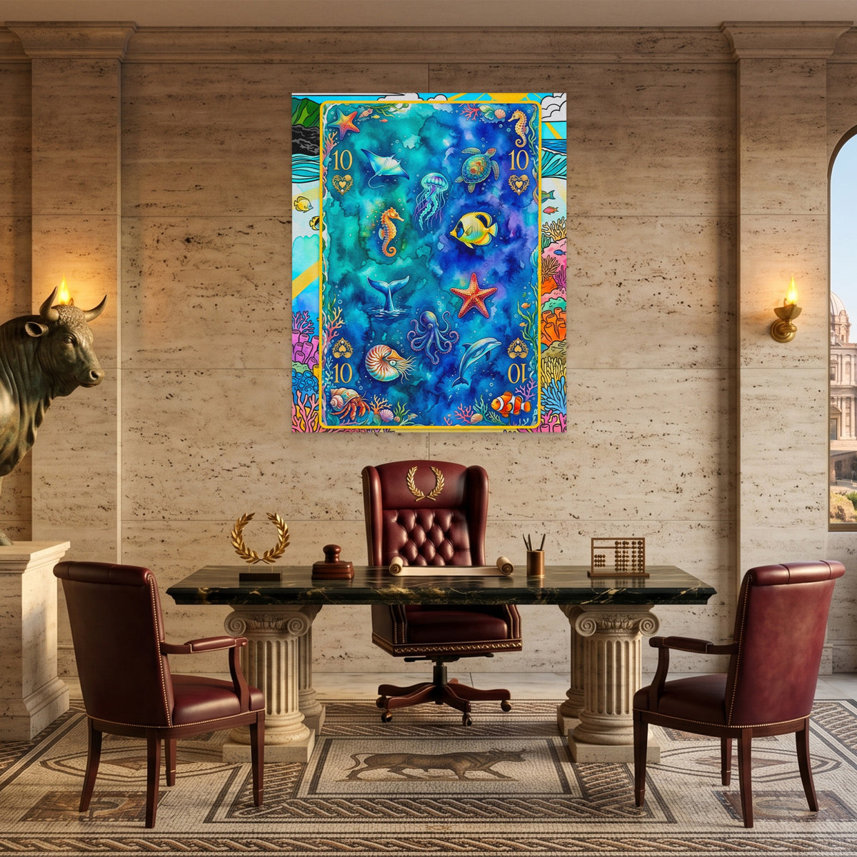 Sea Creature Ten of Hearts Card — Sea Creature Ten of Hearts Card Italian Bullish Port 73