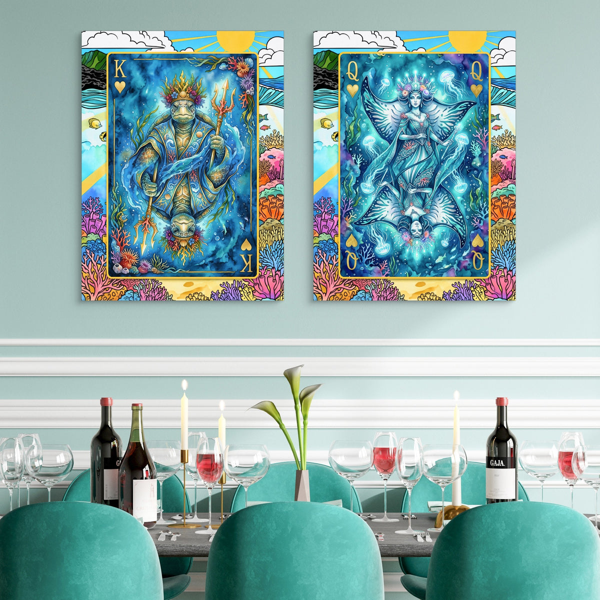 Sea Creature Hearts King & Queen