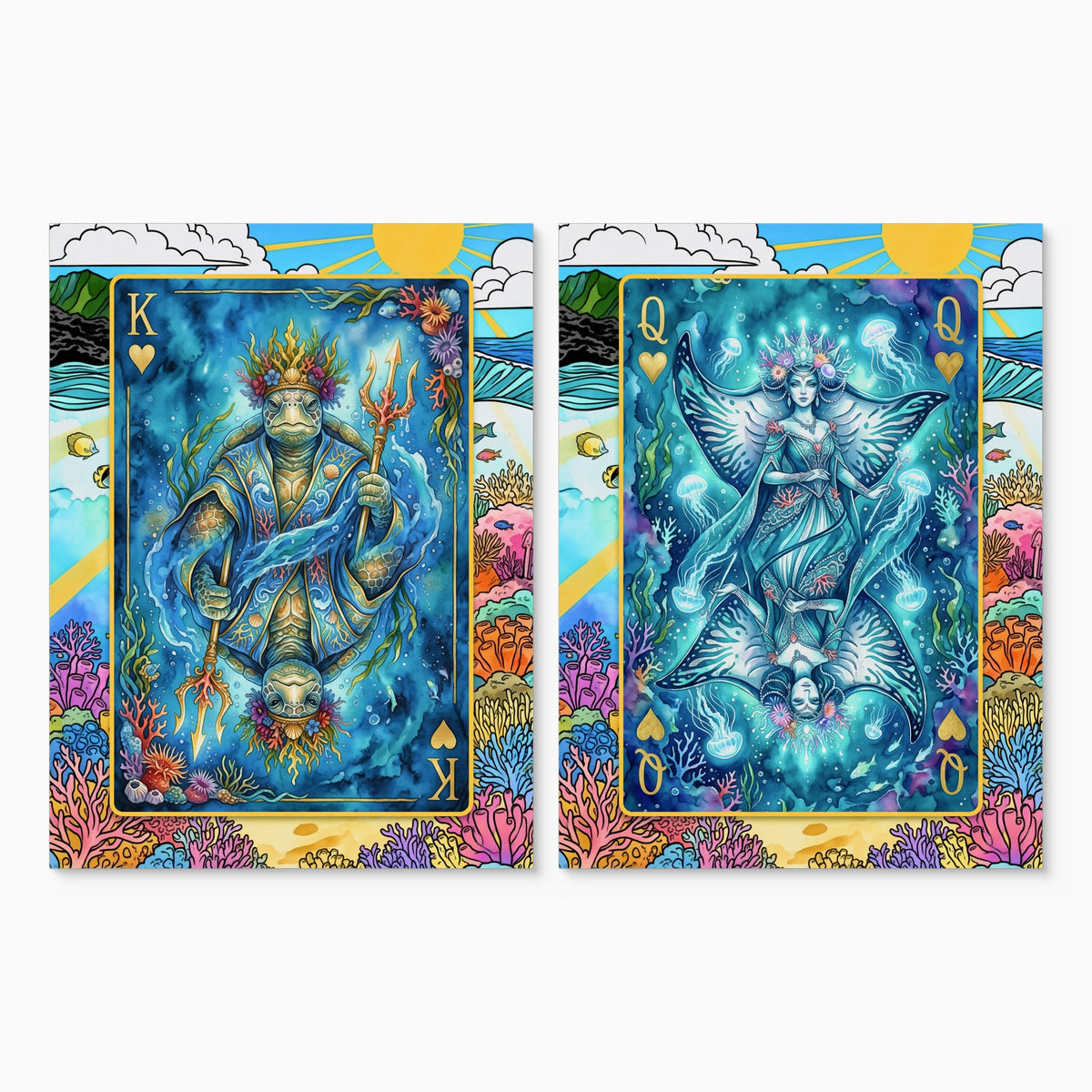 Sea Creature Hearts King & Queen