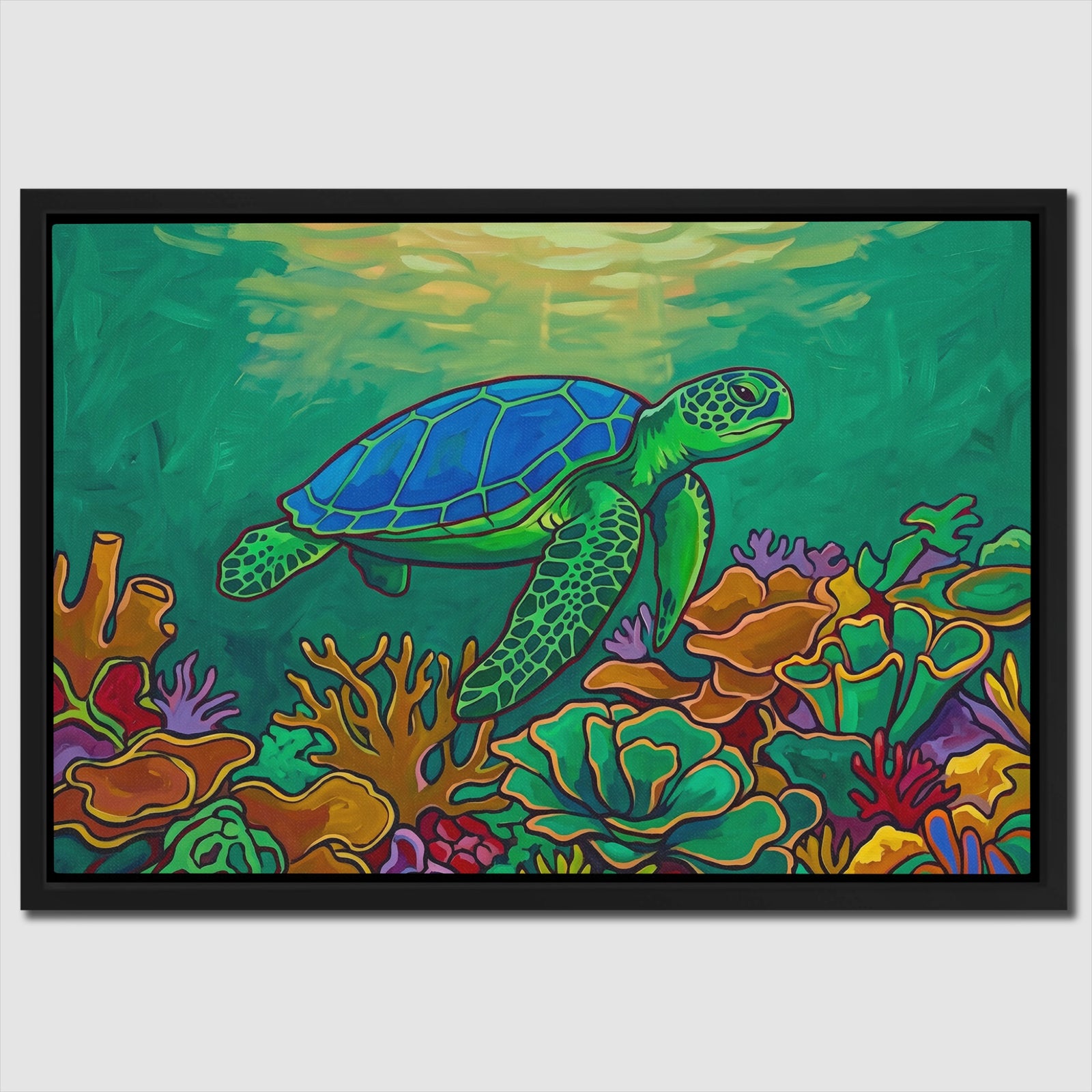 Sea Turtle Coral — Sea Turtle Coral Close Up Landscape 32