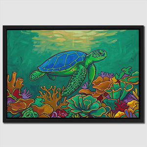 Sea Turtle Coral — Sea Turtle Coral Close Up Landscape 32