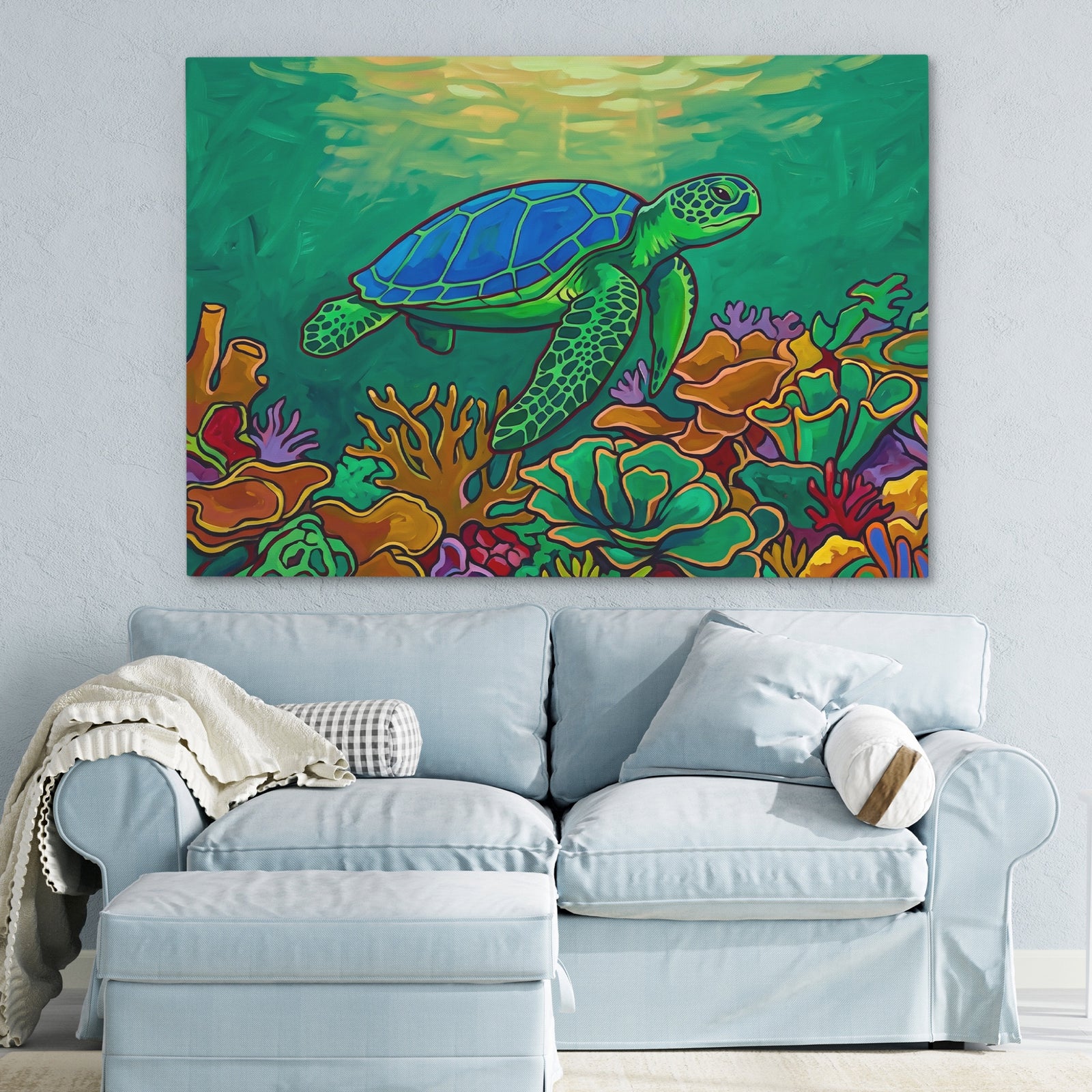 Sea Turtle Coral — Sea Turtle Coral Close Up Landscape 32