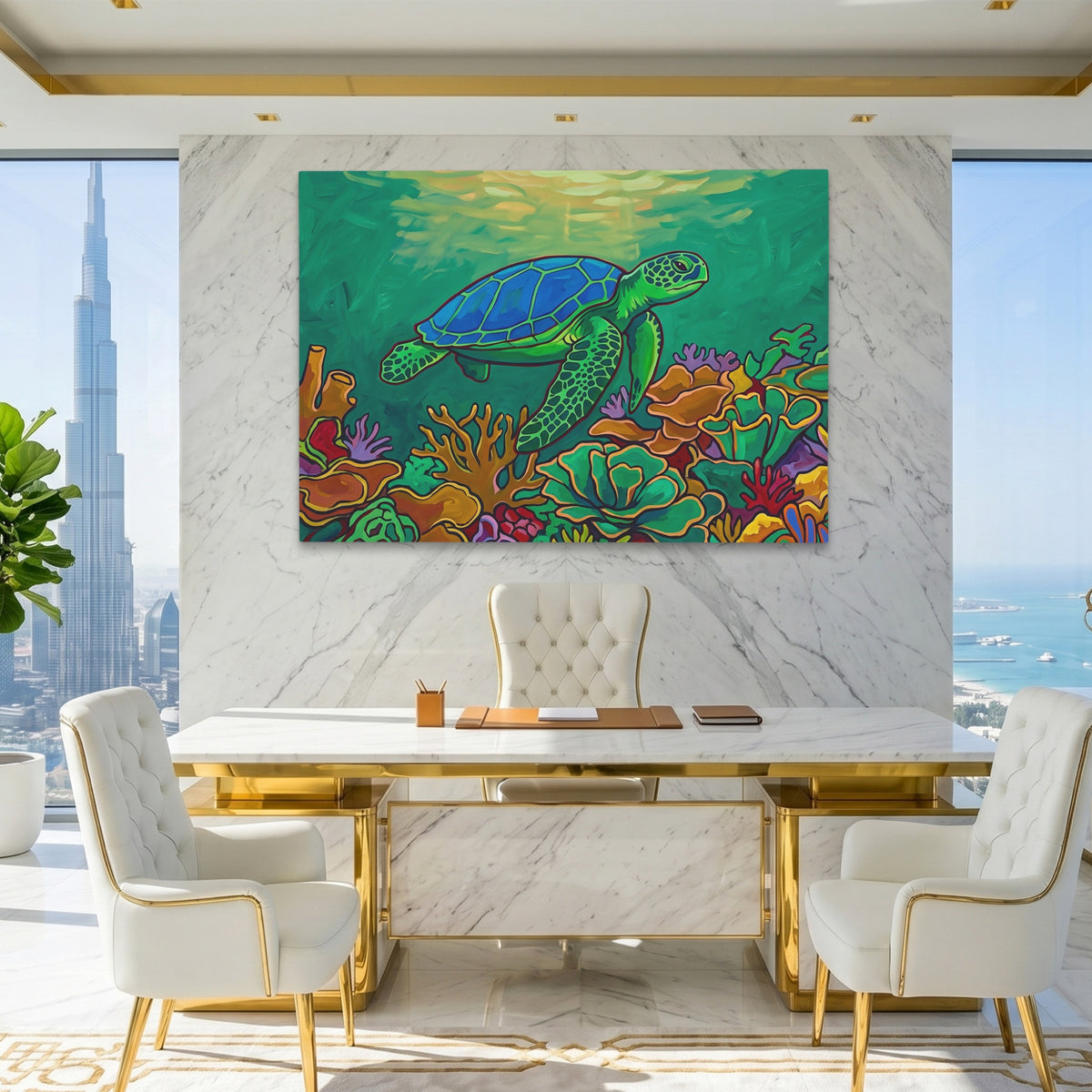 Sea Turtle Coral — Sea Turtle Coral King Lux Land 76