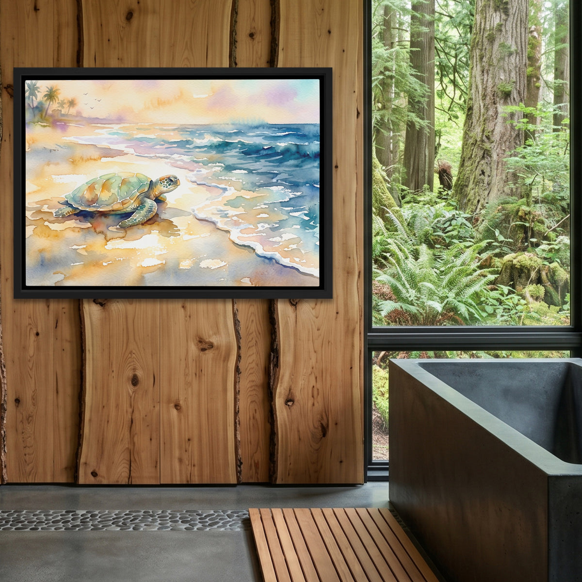 Sea Turtle Homecoming — Sea Turtle Homecoming Outdoor Bathroom Log Land 143