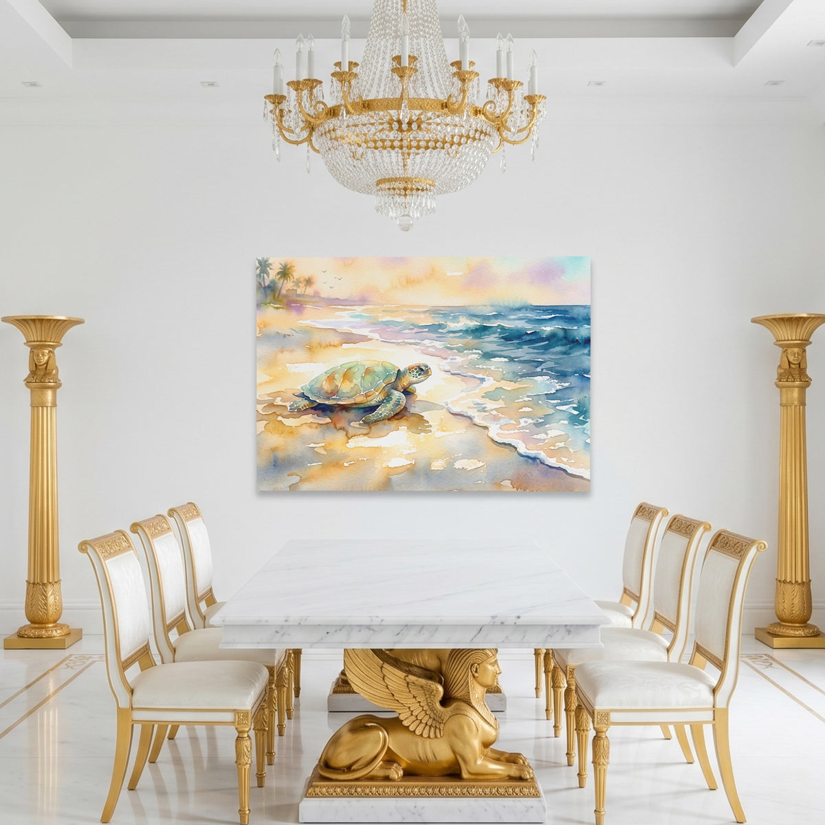 Sea Turtle Homecoming — Sea Turtle Homecoming Roman White Room Land 154