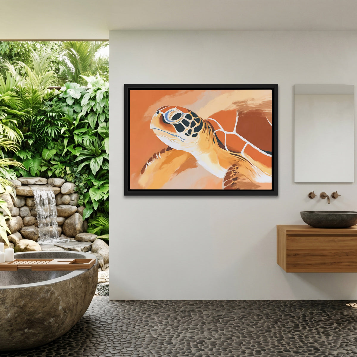 Sea Turtle Rising — Sea Turtle Rising Outdoor Bathroom Land 147