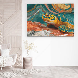 Sea Turtle Teal — Sea Turtle Teal white chair wall land 212