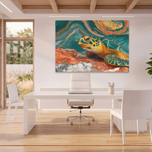 Sea Turtle Teal — Sea Turtle Teal Beach House Office Land 20