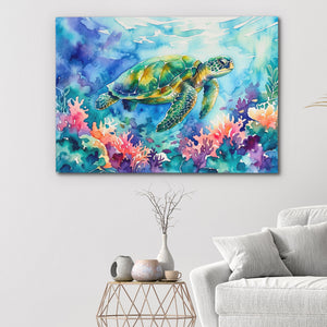 Sea Turtle Watercolor — Sea Turtle Watercolor White Walls 147