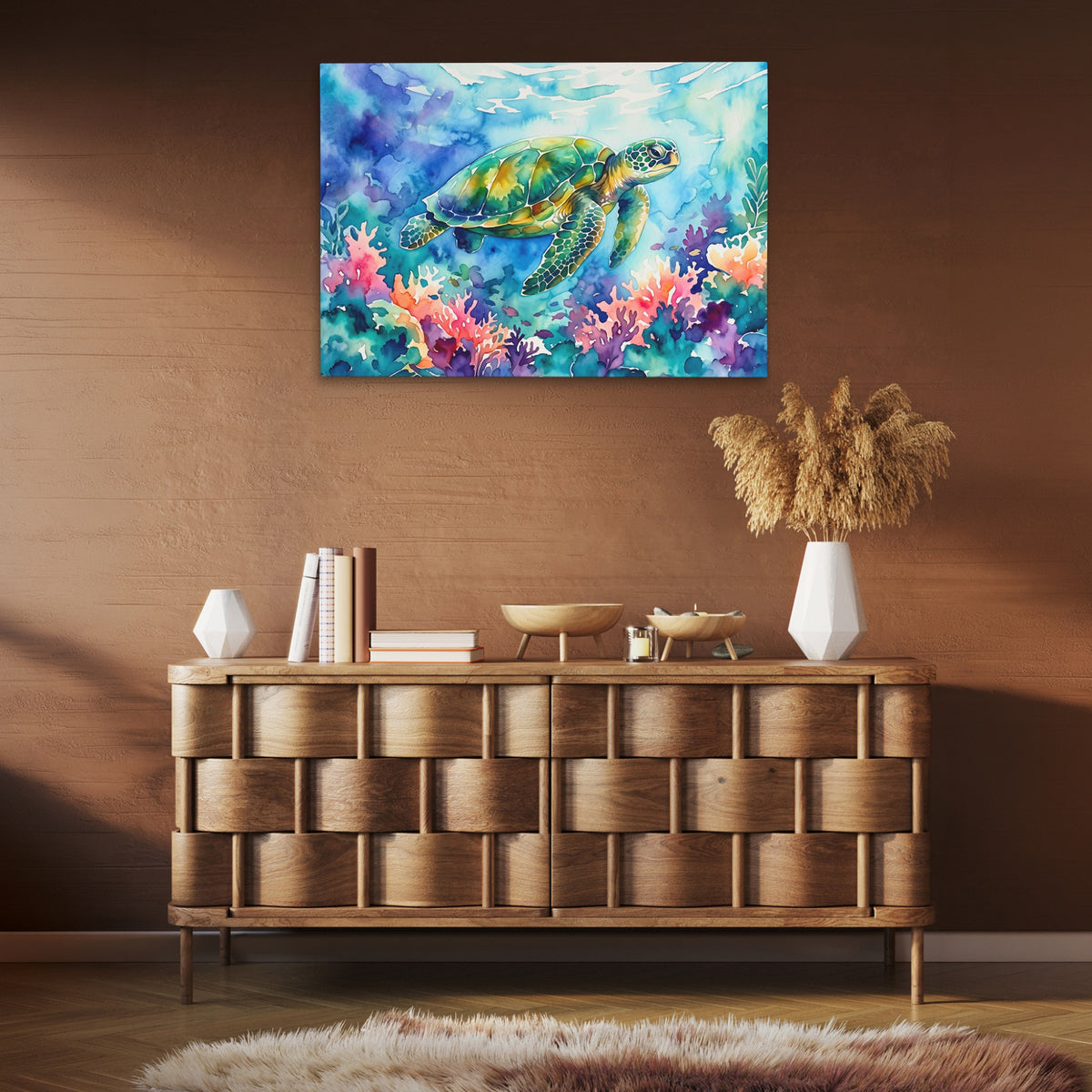 Sea Turtle Watercolor — Sea Turtle Watercolor Brown Room Clean 43