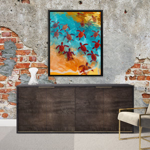 Sea Turtles Hatching — Sea Turtles Hatching Luxurious Room Exposed Brick 60