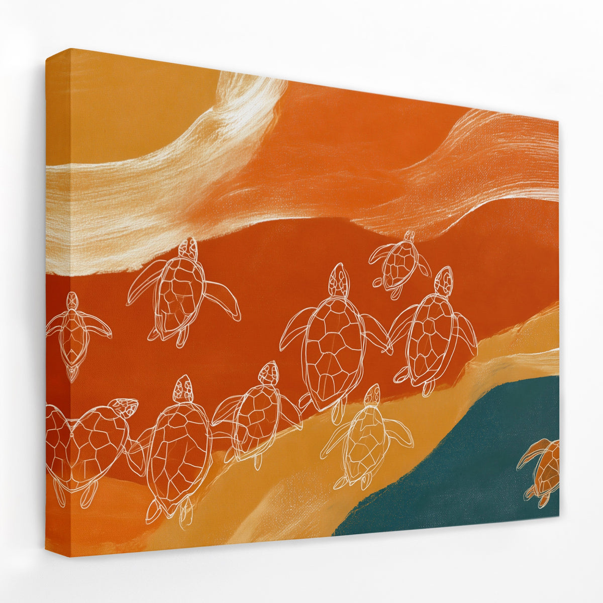 Sea Turtles Tide — Sea Turtles Tide Landscape   Side View   Mirror Wrap 117