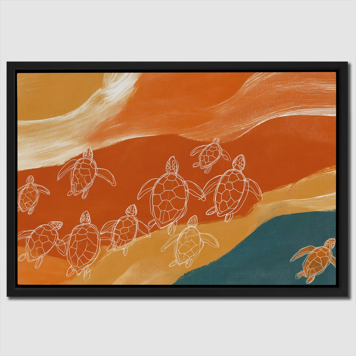 Sea Turtles Tide — Sea Turtles Tide Close Up Landscape 69