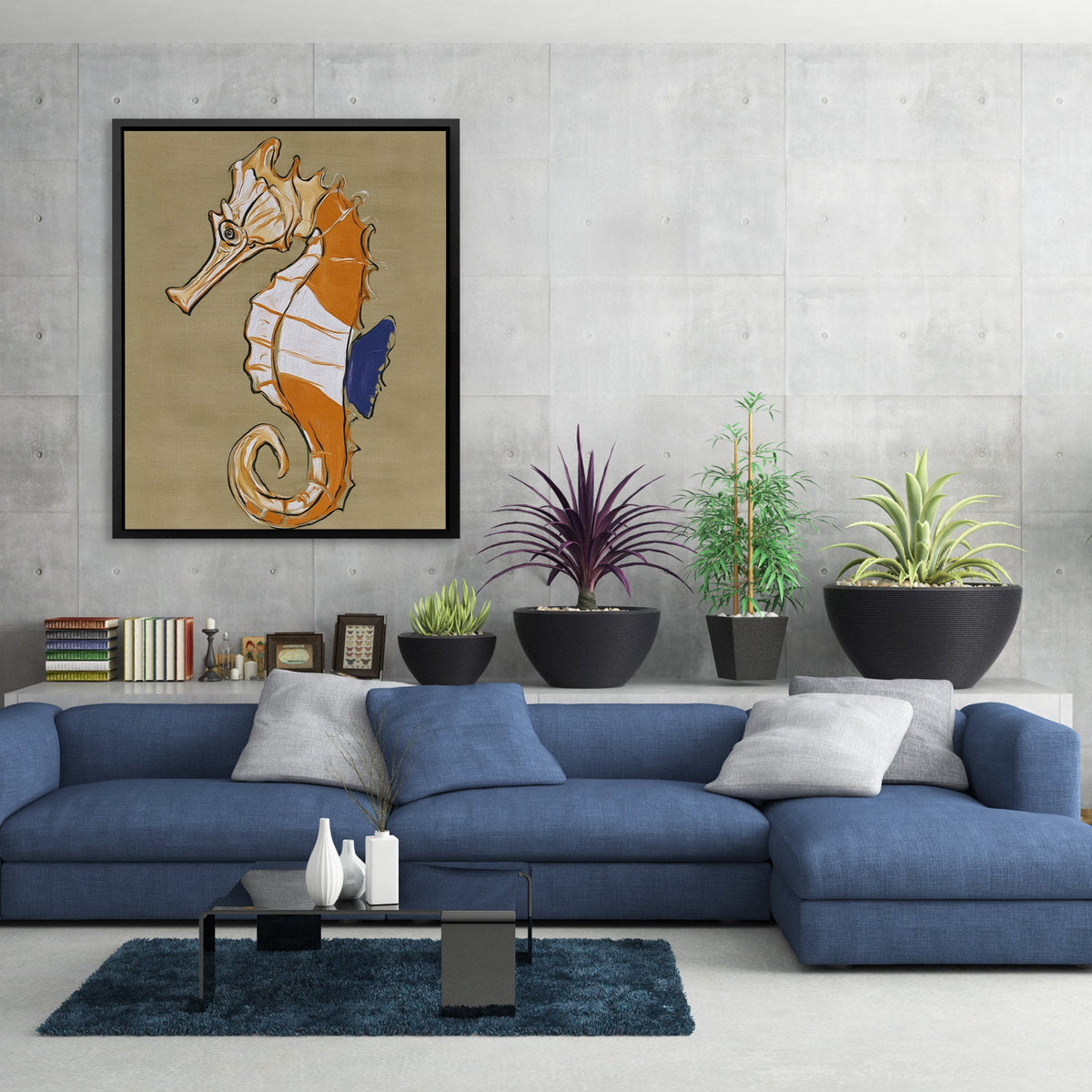 Seahorse Copper Dreams - Luxury Wall Art
