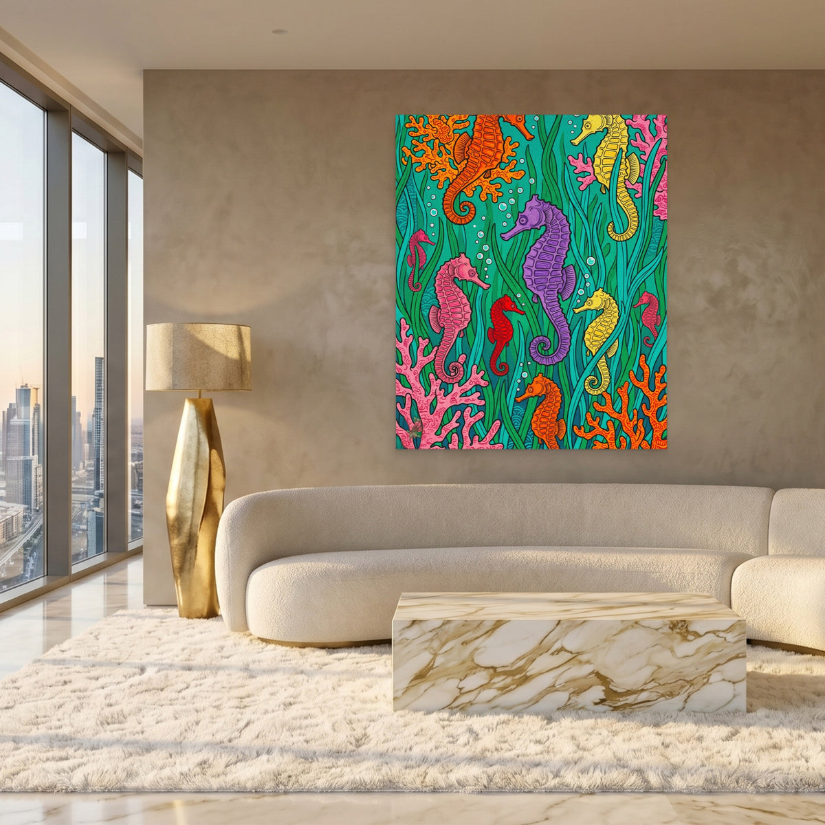Seahorse Coral Celebration — Seahorse Coral Celebration White Gold Lux Port 229