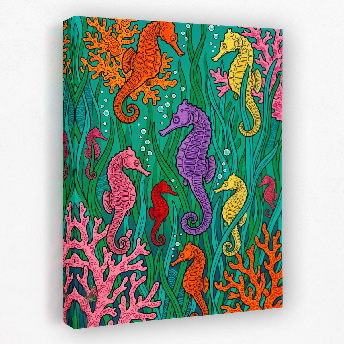 Seahorse Coral Celebration — Seahorse Coral Celebration Portrait   Side View   Mirror 187