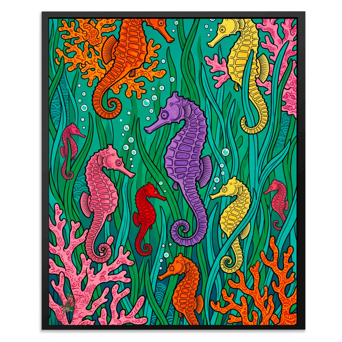 Seahorse Coral Celebration — Seahorse Coral Celebration Front Facing Portrait2 40