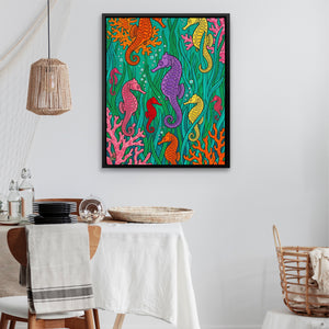 Seahorse Coral Celebration — Seahorse Coral Celebration Dining Room Table 40